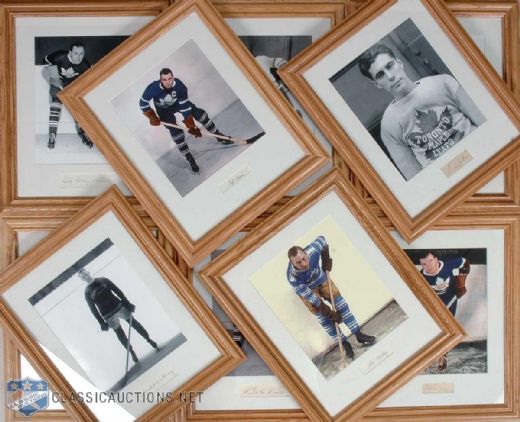 Toronto Maple Leafs Legends Signed Framed Display Collection of 10