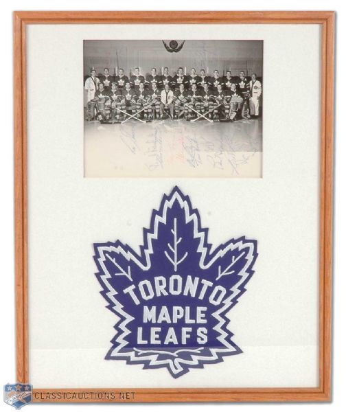 Tim Horton Team Signed Toronto Maple Leafs and Buffalo Sabres Framed Display Collection of 2