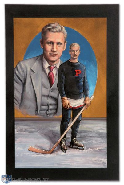 Hobey Baker Hockey Hall of Fame Original Painting by Doug West