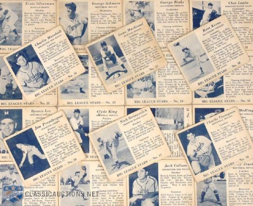 Scarce 1950 V362 World Wide Gum "Big League Stars" Complete Set