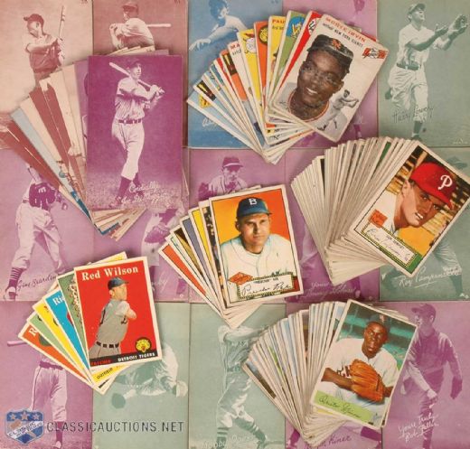 1950s Topps & Bowman + Canadian Exhibit Card Lot of 149