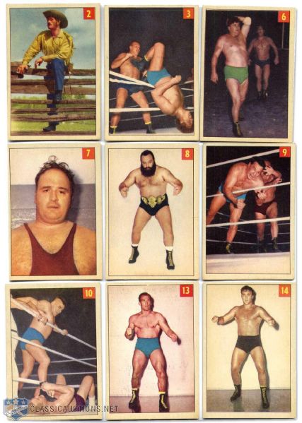 1954-55 Parkhurst Wrestling Complete Set & 1955-56 Parkhurst Lot of 71