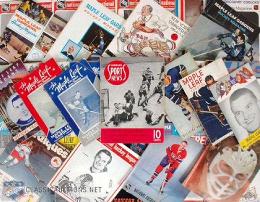 Official Hockey Game Program Collection of 100+