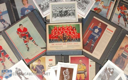 Huge Magazine Hockey Photo Insert and Poster Collection