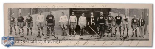 Rare 1929-30 Montreal Maroons Team Signed Panoramic Team Photo