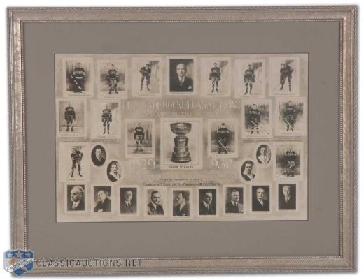 1929-30 Montreal Canadiens Framed Team Photo Collage