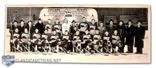 Jean Beliveau 1947-48 Victoriaville Tigers Team Photo