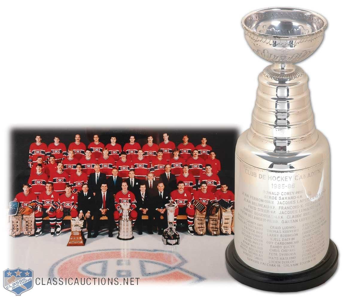 Lot Detail 1985 86 Montreal Canadiens Stanley Cup Championship Trophy 