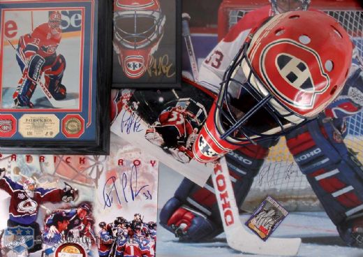 Patrick Roy Memorabilia Collection with Autographs & Replica Mask