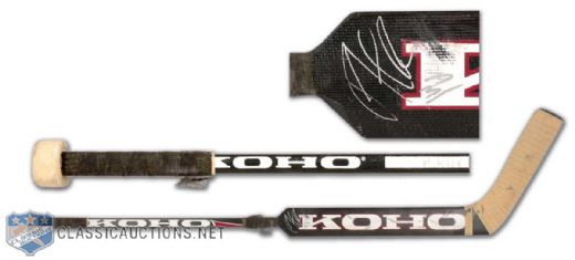 1990s Patrick Roy Autographed Game Used Koho Stick