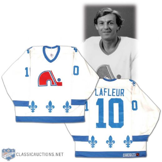 Guy Lafleur Circa 1990 Quebec Nordiques Game Worn Home Jersey