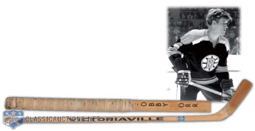 Bobby Orr Game Used Victoriaville Stick with Broken Blade