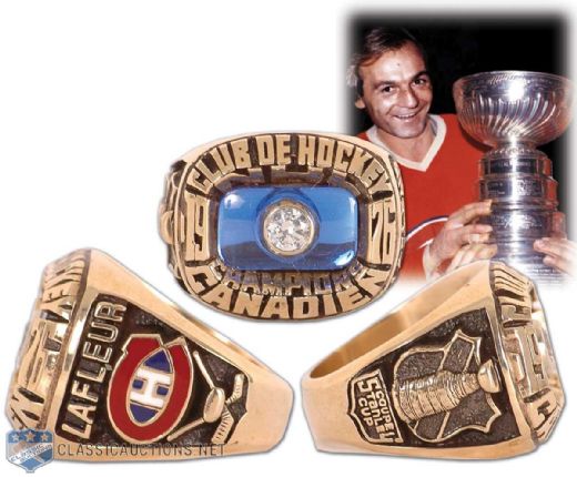 Guy Lafleur 1975-76 Montreal Canadiens Stanley Cup Championship Gold Ring