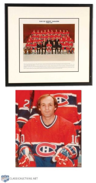 Guy Lafleurs 1983-84 Montreal Canadiens Official Team Photo