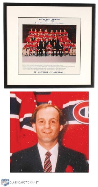 Guy Lafleurs 1984-85 Montreal Canadiens Official Team Photo