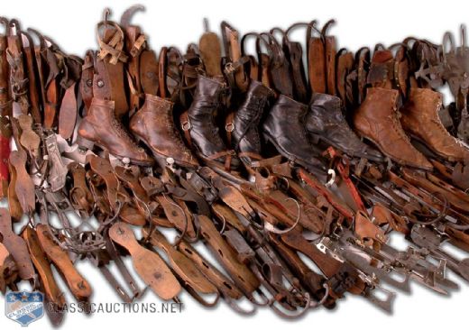 Huge Antique Skate Collection of 97 1/2 Pairs