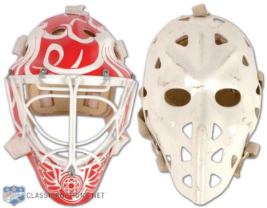 Mike Vernon Signed Custom Made Mask and Mike Liut Style Goalie Mask