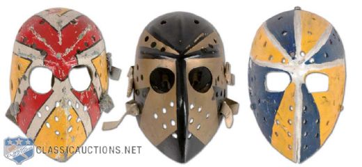 Fibrosport Jacques Plante Goalie Mask Collection of 3