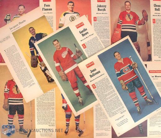 1950s and 60s Weekend Magazine Hockey Stars Photo Collection of 92