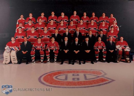 Huge 1989-90 Montreal Canadiens Team Photo Originally Displayed at the Montreal Forum