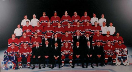 Huge 2000-01 Montreal Canadiens Team Photo Originally Displayed Outside the Molson Centre Dressing Room