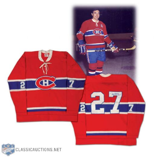 Frank Mahovlich 1972-73 Montreal Canadiens Photo Matched Game Worn Jersey