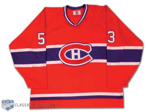 Sylvain Blouin 1998-99 Montreal Canadiens Game Worn Road Jersey