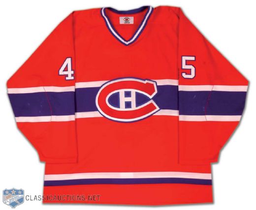 Arron Asham 1998-99 Montreal Canadiens Game Worn Road Jersey