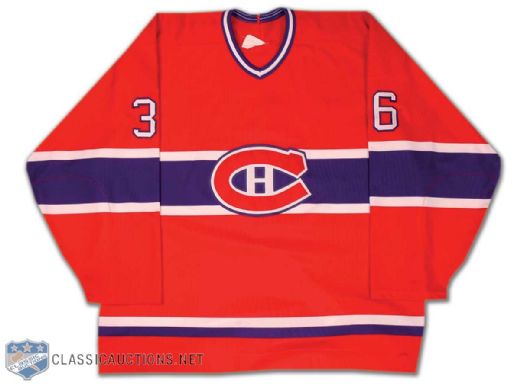 Murray Baron 1996-97 Montreal Canadiens Team Issued Road Jersey