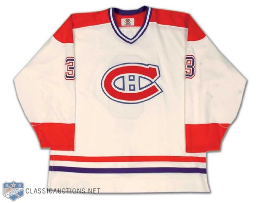 Brad Brown Late 1990s Montreal Canadiens Game Worn Home Jersey