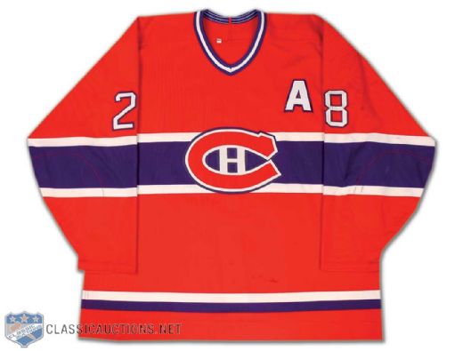 Marc Bureau Mid 1990s Montreal Canadiens Game Worn Road Jersey