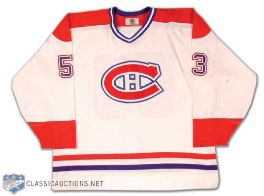 Late 1990s Montreal Canadiens Fritz Preseason Game Worn Jersey