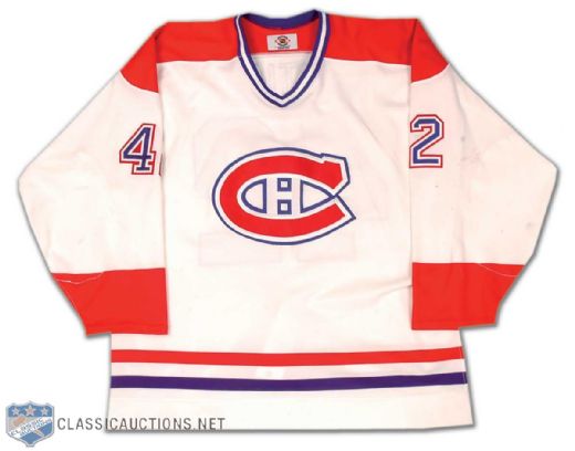 Late 1990s Montreal Canadiens Gauthier Preseason Game Worn Jersey