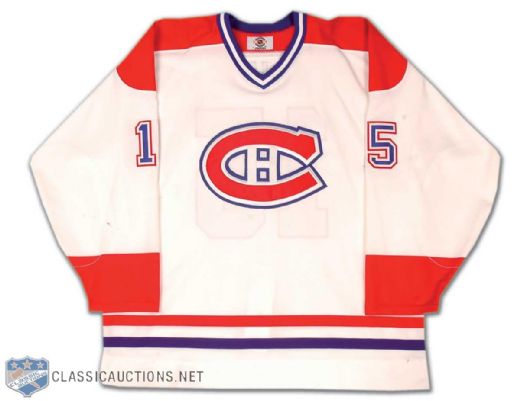 Eric Houde Late 1990s Montreal Canadiens Game Worn Home Jersey