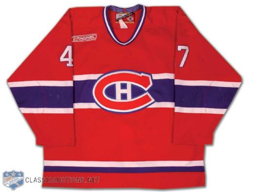 Juha Lind 1999-2000 Montreal Canadiens Game Worn Road Jersey