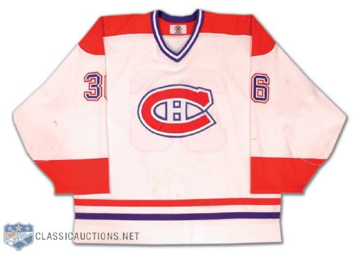 Late 1990s Montreal Canadiens Marois Preseason Game Worn Jersey