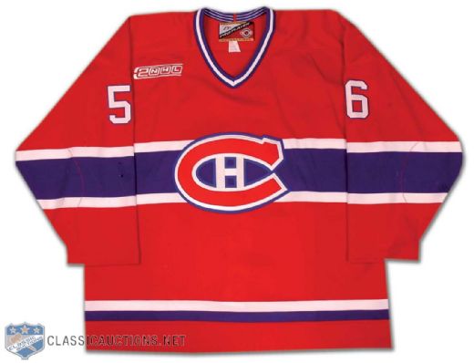 Alain Nasreddine 1999-2000 Montreal Canadiens Preseason Game Worn Road Jersey