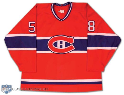 Mid 1990s Montreal Canadiens Wildenhain Preseason Game Worn Jersey