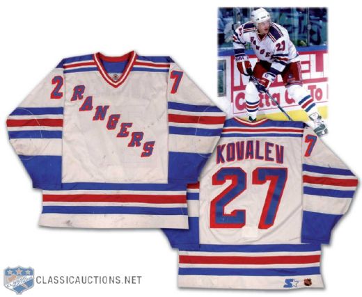 Alex Kovalev 1997-98 New York Rangers Game Worn Jersey