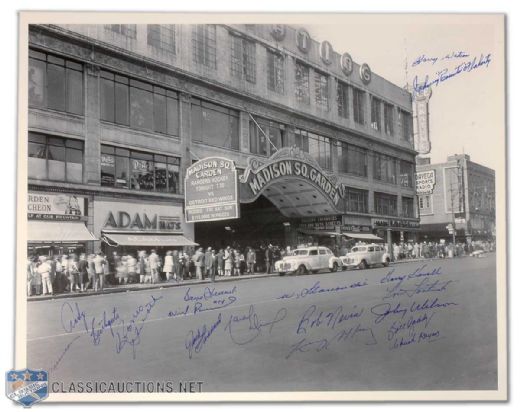 Madison Square Garden Photograph Autographed by 17