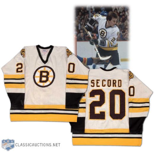 Al Secord 1979-80 Boston Bruins Photo Matched Game Worn Jersey