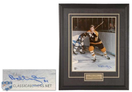 Bobby Orr Autographed "The Game" Framed Photo Display (25 1/2" x 32")