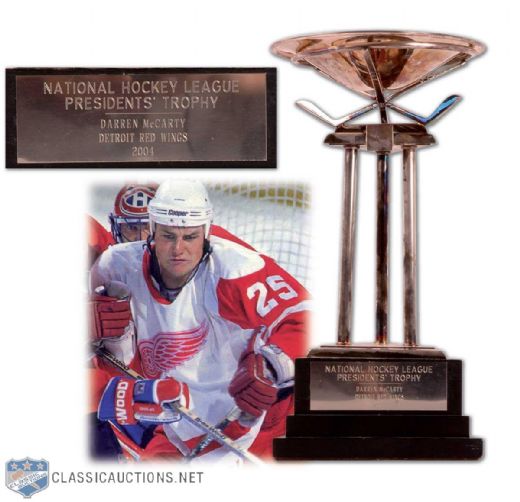 Darren McCartys 2004 Detroit Red Wings Presidents Trophy (16")