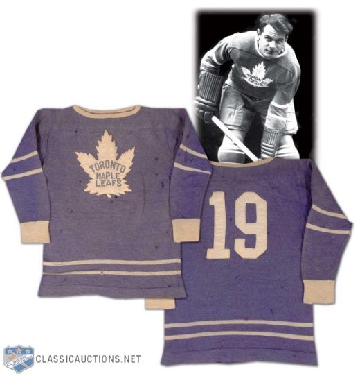 Circa 1936 Toronto Maple Leafs Game Worn Wool Sweater