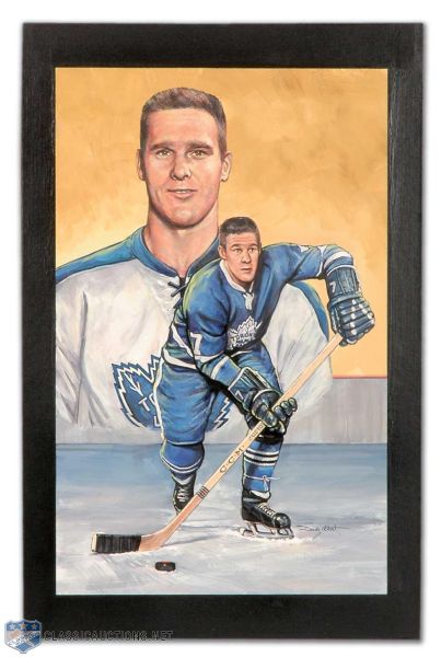 Tim Horton Hockey Hall of Fame Original Painting by Doug West (13" x 20")