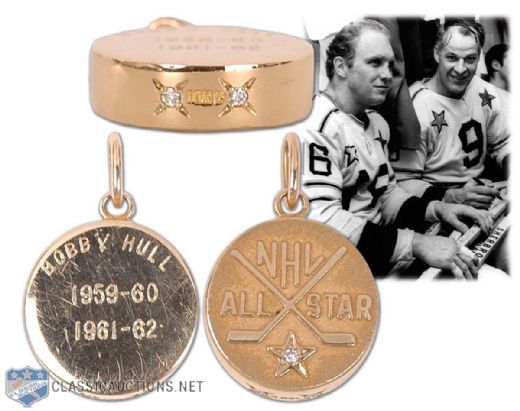 Bobby Hull 1961-62 NHL First All-Star Team Commemorative Gold Charm