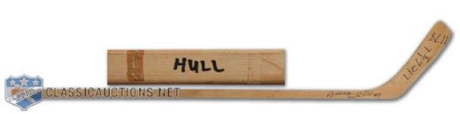 Bobby Hull Autographed Original Northland Stick Pattern