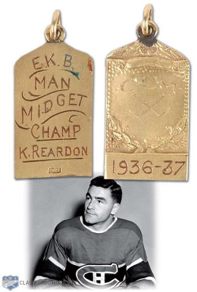 Ken Reardons 1936-37 Manitoba Midget Hockey Championship Medal