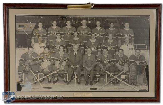 Huge Framed 1953-54 Montreal Canadiens Team Photo (27" x 42")