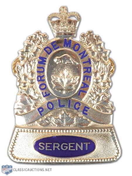 Montreal Forum Police Sergents Badge